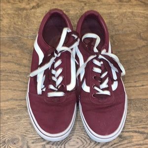 Burgundy vans